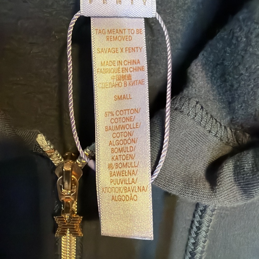 Savage X Fenty Women's Small Hooded Jumpsuit One Piece Gray Zip Front Lounge - Picture 7 of 10